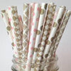 Colorful Paper Straws Dainty Damask